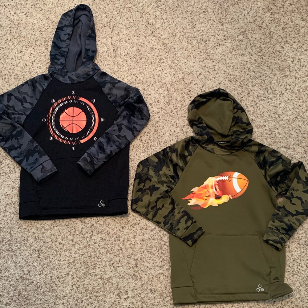 Two sports hoodies, boys YS